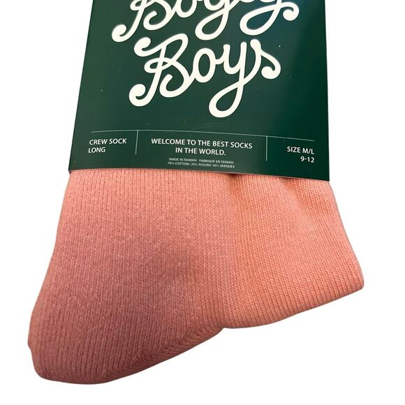 Bogey Boys by Macklemore Essential Long Crew Sock in Pastel Pink Men’s Size 9-12 - Picture 3 of 4